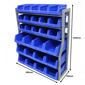 Heavy Duty Parts Bin Stand Freestanding 27 Bin